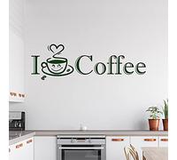 I Love Coffee Wall Sticker in 6 Sizes - Wall Sticker - Decoration for Kitchen, Living Room, Bedroom, Bathroom