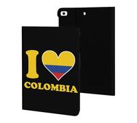 I Love Colombia Flag Cute Tablet Case Unisex Slim Hard Protective Cover Compatible with iPad 9th/ 8th/ 7th