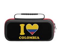 I Love Colombia Flag Funny Carrying Case for Switch Hard Protective Cover for Game Card and Accessories