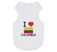 'I Love Colombia' Pet Dog/Cat T-Shirt (PT00093663)