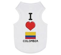 'I Love Colombia' Pet Dog/Cat T-Shirt (PT00093756)