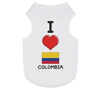 'I Love Colombia' Pet Dog/Cat T-Shirt (PT00093757)