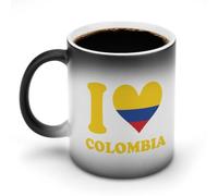 I Love Colombia1 Flag Novelty Color Changing Mug 12 Oz | Stylish Ceramic Heat Change Magic Coffee Cup for Home Kitchen Office