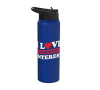 I Love Compound Interest Stockbroker Economist Accountant Stainless Steel Insulated Water Bottle