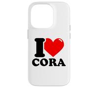 I love Cora funny fist name design Case for iPhone 14 Pro