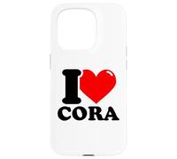 I love Cora funny fist name design Case for iPhone 15 Pro