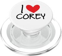 I Love Corey Name Personalized Men Guy BFF Friend Heart Boys PopSockets PopGrip for MagSafe