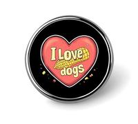 I Love Corn Dogs Round Brooch Pin Lapel Pins Tie Suit Dress Accessories Wedding Birthday for Men Women