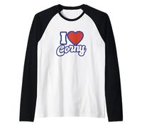 I Love Corny Raglan Baseball Tee