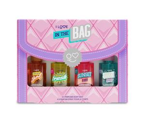 I Love Cosmetics In The Bag Body Mist Gift Set 4x100ml Fresh Sweet Zesty Scents