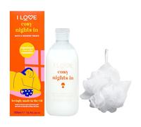 I LOVE Cosy Nights In Bathtime Treats Bath and Shower Gel - Body Wash and Body Exfoliator Scrub for Smooth Skin - Chocolate Marshmallow Scent - 1 pc
