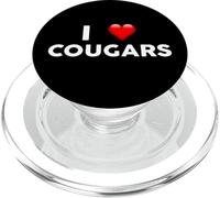I Love COUGARS T-Shirt Heart COUGAR PopSockets PopGrip for MagSafe