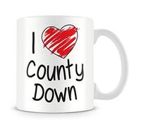 I Love County Down Personalised Mug - Add Photo - Customised Cup Gift