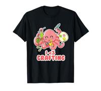 I Love Crafting Funny Octopus Paper Arts Craft Artwork T-Shirt