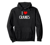 I Love Cranes I Heart Cranes Birdie lover Bird Watcher Pullover Hoodie