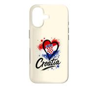 I Love Croatia Vacation Travel Flag Heart Tourist Souvenir Case for iPhone 17