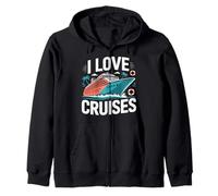 I Love Cruises Ocean Paradise Vacation Fun Zip Hoodie