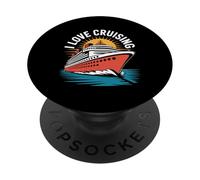 I Love Cruising Ocean Getaway Fun PopSockets Adhesive PopGrip