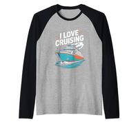 I Love Cruising Ship Traveler Fun Raglan Baseball Tee