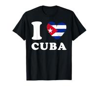 I Love Cuba - Heart Flag Cuba T-Shirt