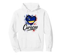 I Love Curacao Heart Flag Travel Island Vacation Design Pullover Hoodie