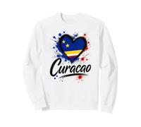 I Love Curacao Heart Flag Travel Island Vacation Design Sweatshirt