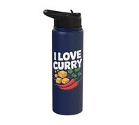 I Love Curry Delicious Spice Lover Stainless Steel Insulated Water Bottle