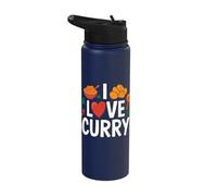 I Love Curry Fun Food Enthusiasts Stainless Steel Insulated Water Bottle