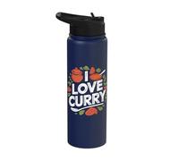 I Love Curry Spicy Flavor Enthusiast Stainless Steel Insulated Water Bottle