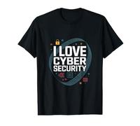 I Love Cyber Security Enthusiast Value Graphic T-Shirt