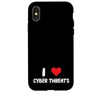 I Love Cyber Threats - Heart - Info Sec Security IT Tech Case for iPhone X/XS