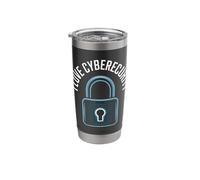 I Love Cybersecurity Binary Lock Design Stainless Steel Insulated Tumbler
