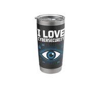 I Love Cybersecurity Tech Enthusiast Stainless Steel Insulated Tumbler