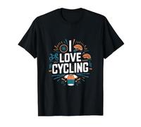 I Love Cycling Adventure Journey Value Graphic T-Shirt, Men, Black, S