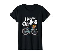 I Love Cycling Bicycle with Sunflowers Value Graphic T-Shirt