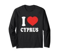 I Love Cyprus Limassol Larnaca Cypriot Pride Retro Island Long Sleeve T-Shirt