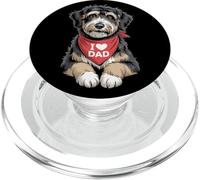 I Love Dad Bernedoodle Lover Doodle Dog Dad PopSockets PopGrip for MagSafe