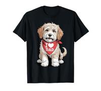 I Love Dad Cockapoo Lover Doodle Dog Dad T-Shirt