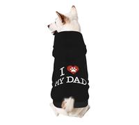 I Love Dad Dog Hoodies Cute Soft Pet Clothes for Small Dogs Cats Pet Costume Funny Pet Apparel Puppy Outfit Party Cosplay Supplies