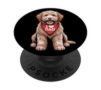 I Love Dad Goldendoodle Lover Dog Father's Day PopSockets Adhesive PopGrip