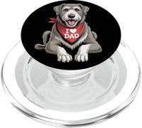 I Love Dad Irish Wolfhound Lover Dog Father's Day PopSockets PopGrip for MagSafe