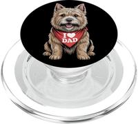 I Love Dad Norwich Terrier Lover Dog Father's Day PopSockets PopGrip for MagSafe