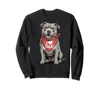 I Love Dad Staffordshire Bull Terrier Lover Dog Father's Day Sweatshirt