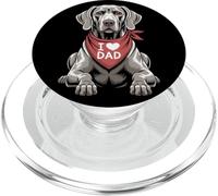 I Love Dad Weimaraner Lover Dog Father's Day PopSockets PopGrip for MagSafe