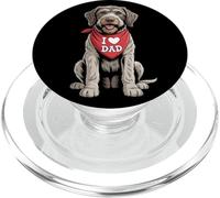 I Love Dad Wirehaired Pointing Griffon Lover Dog Fathers Day PopSockets PopGrip for MagSafe