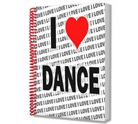 I Love Dance A5 Notepad Notebook Drawing Writing Jotter
