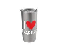 I Love Darius Name Personalized Men Guy BFF Friend Heart Stainless Steel Insulated Tumbler