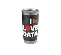 I Love Data Analytics Enthusiast Design Stainless Steel Insulated Tumbler