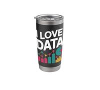 I Love Data Analytics Graphs Charts Stainless Steel Insulated Tumbler