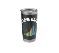 I Love Data Analytics Graphs Tech Enthusiast Stainless Steel Insulated Tumbler